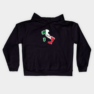 Italy - In Italian Flag Colors Kids Hoodie